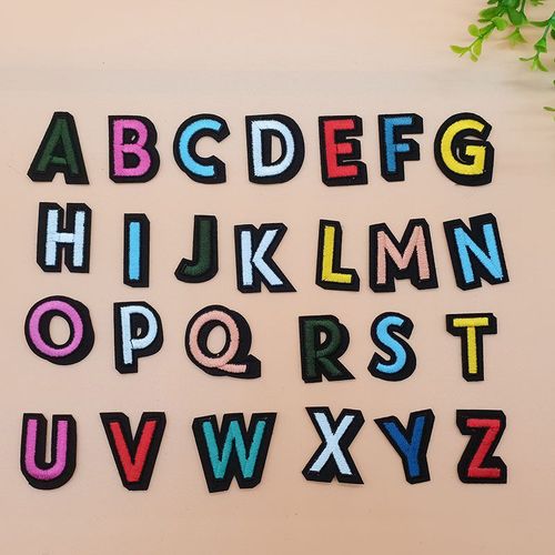 26个字母英文字母刺绣布贴装饰补丁贴破洞修补小号衣服贴可爱补丁