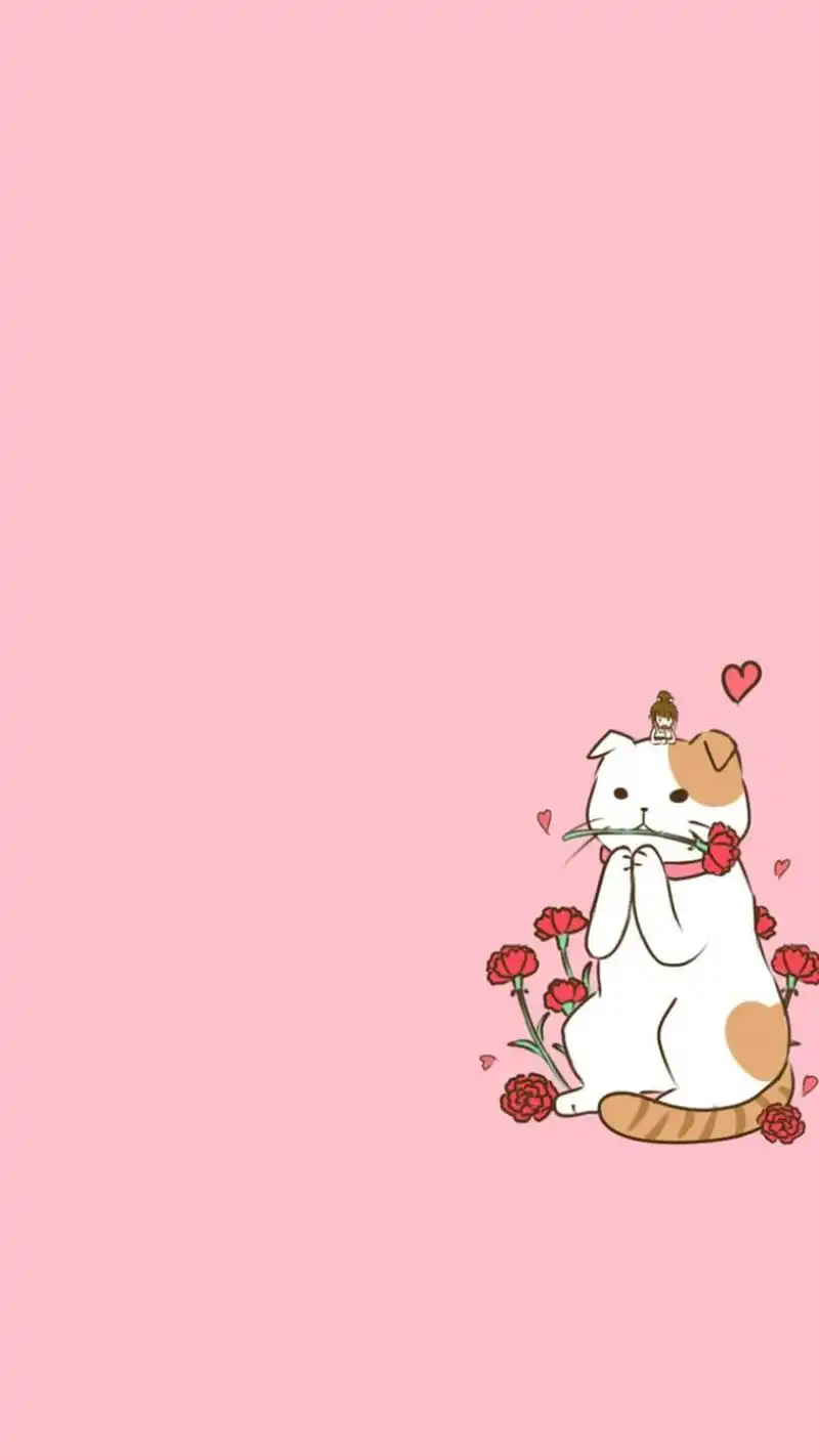 可爱卡通小猫咪高清图片手机壁纸