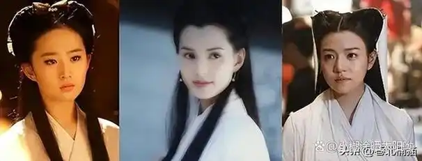 有网友拿出了之前的几个版本进行对比,但随着陈妍希版"小龙女"的流出