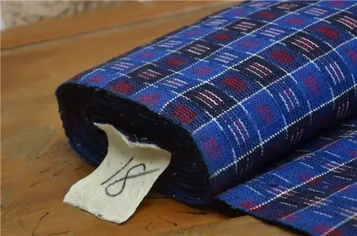 稀少民国传统手工提花老粗布手织布土布复杂工艺与织法