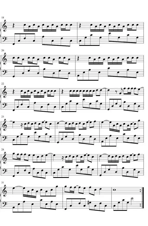 五线谱(上传的琴谱会压缩,有时会不清晰)因为电影质量着实一般,不少