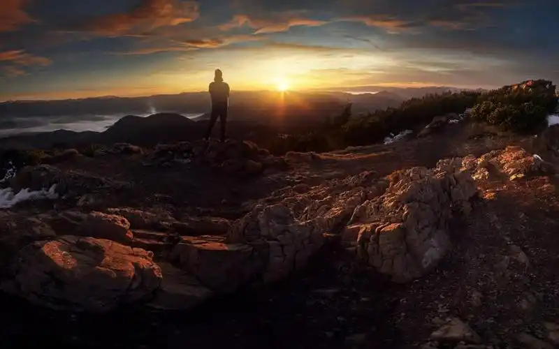 男人孤单的身影图片