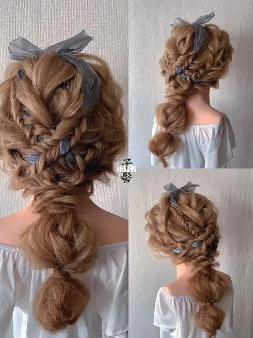 步骤笔记13那些基本的法式轻复古编发7504