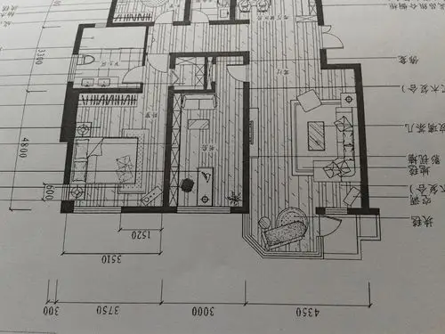 工程制图比例问题1:100(手绘图)