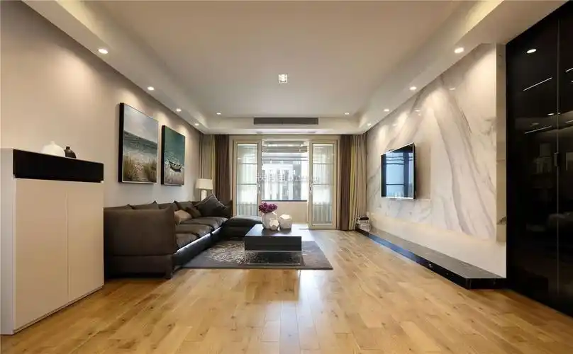 中海花湾壹号现代简约111平米三室两厅装修案例