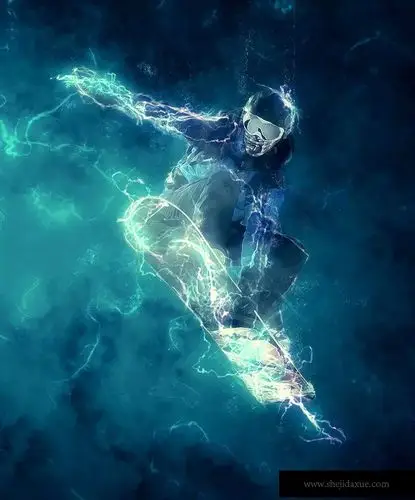 闪电能量炫酷特效ps动作impulsecs4photoshopaction