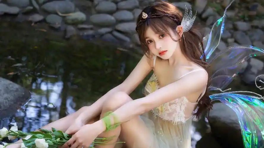 小精灵华为美女图片壁纸