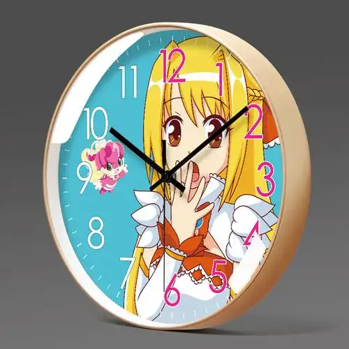 易普拉6078巴啦啦小魔仙挂钟公主卡通钟表静音准时自动挂钟