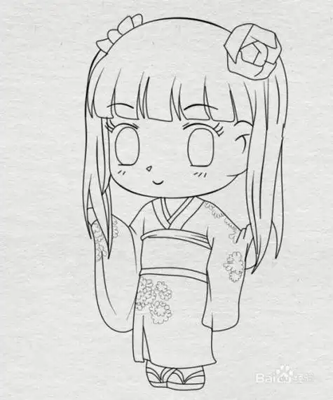 q版日本女孩的简笔画法人物简笔画 日本卡通人物简笔画  正文内容