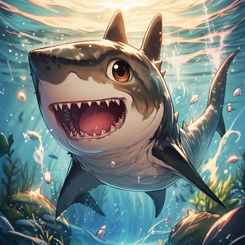 谁能拒绝可爱的小鲨鱼头像呢00 小鲨鱼系列头像来啦～鲨鲨也太可爱