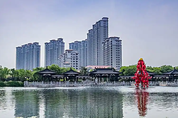 江苏省宜兴市西氿湖外滩建筑景观