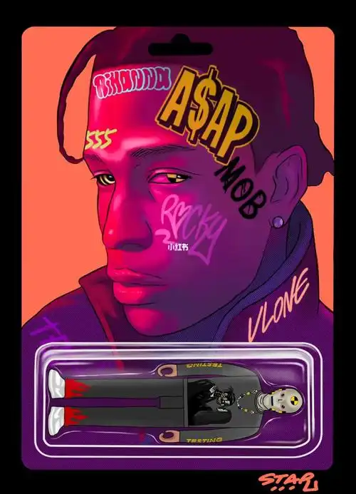 最近创作的说唱歌手挂卡玩具系列