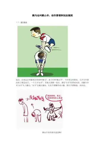 跳马也叫跳山羊动作要领和玩法规则docx4页