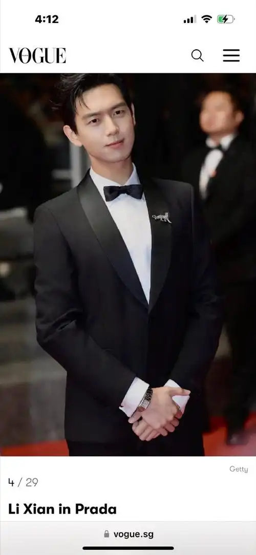 海外媒体报道李现##酱园弄戛纳红毯亮相