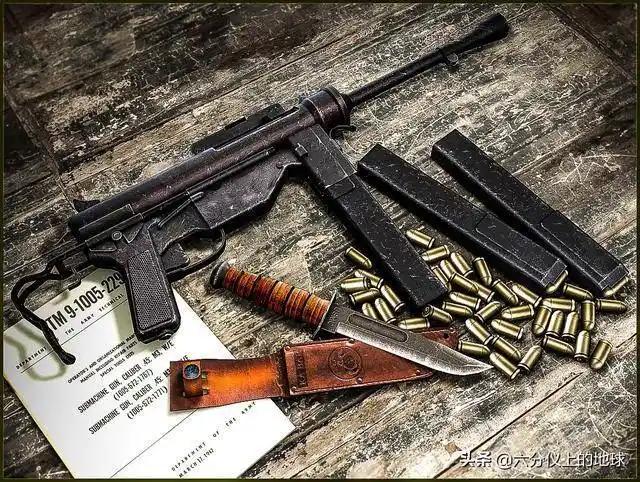 二战兵器全集发射子弹的油枪美国m3和m3a1冲锋枪