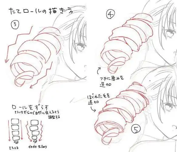 零基础漫画入门-超难的女生大波浪,马尾卷发的绘画技巧与参考