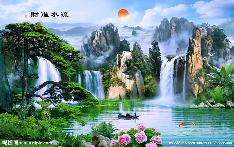 山水风景画图片