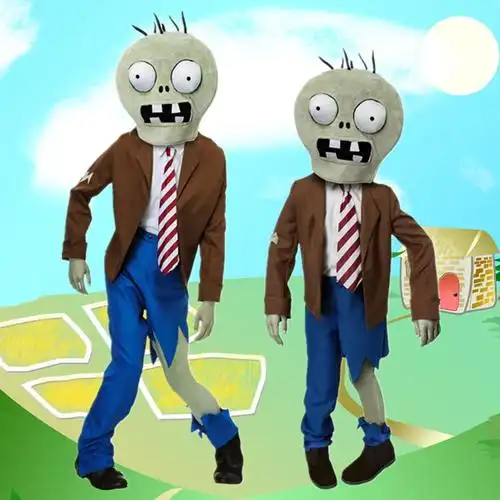 万圣节儿童服装男童演出服植物大战僵尸衣服大人恐怖僵尸角色扮演