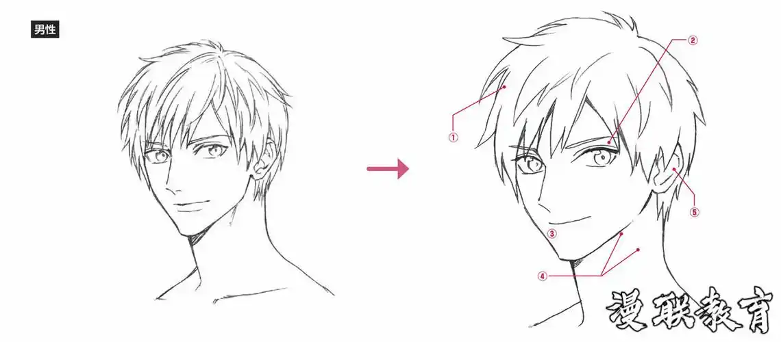 一,漫画线条与变形 想要将人的脸或表情用自己的风格表现出来,需要