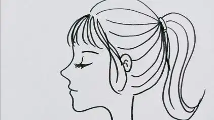 侧脸简笔画 - 西瓜视频
