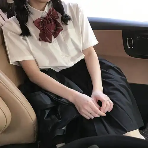jk制服百褶裙女学院风套装夏季半身裙高中生班服校服大码短长裙子