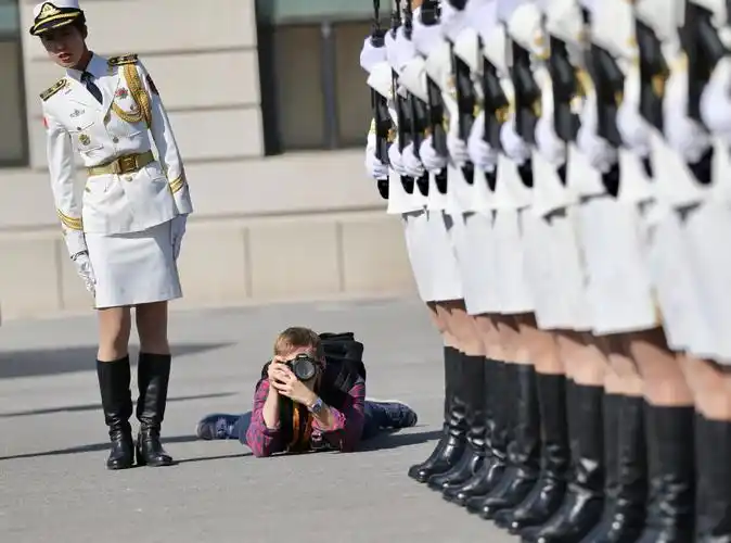 soldiers prepare for national day military parade