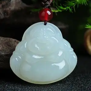和田玉弥勒佛吊坠女款笑佛图片