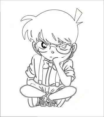 要几张关于柯南的简笔画