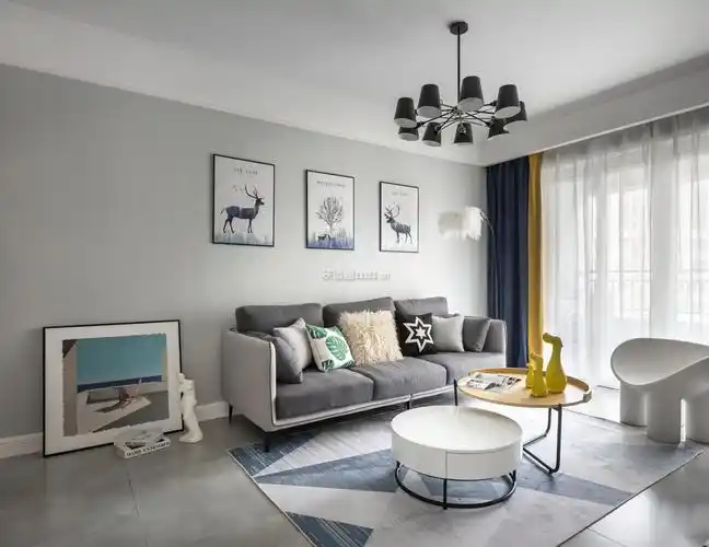 120平方简约风格房子客厅设计图片
