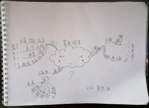 南二小二年级六班《雾在哪里》思维导图作业展示