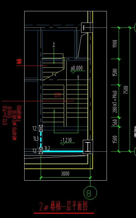 请问这个楼梯要怎样绘画和输入钢筋信息