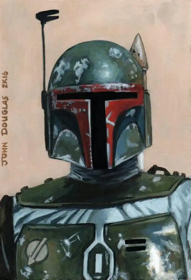 星球大战中的赏金猎人插画,by john douglas 676767.