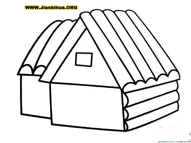 小木屋简单简笔画