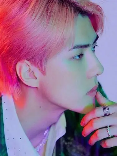 吴世勋粉发侧颜