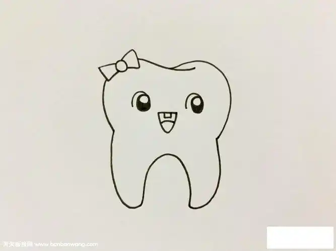 儿童简笔画动物牙齿的画法