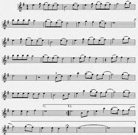 展开全部 没明白,给你一个小提琴谱子吧