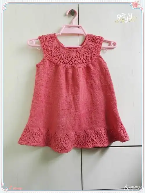 从领口往下织女童棒针背心裙-编织教程-编织人生