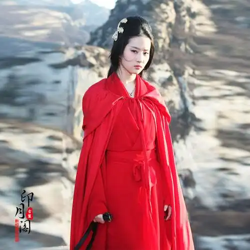 影视古装刘亦菲同款古装红色女侠服侠女古装女剑客仙女汉服古装服