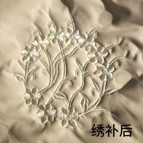 汉服羽绒服雪纺破洞修补绣补真丝蕾丝纱面无痕织毛衣精工织补布贴