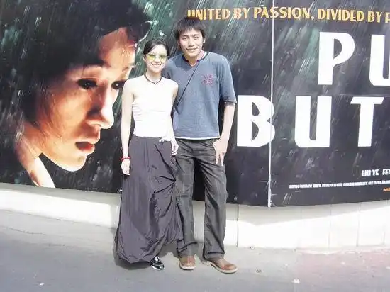 图文:刘烨,章子怡在戛纳电影节合影留念