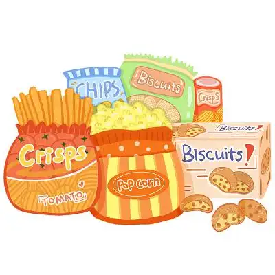 零食组合卡通元素大礼包超市便利店png素材