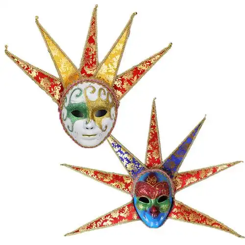 女士舞会彩绘小丑化装万圣节威尼斯面具