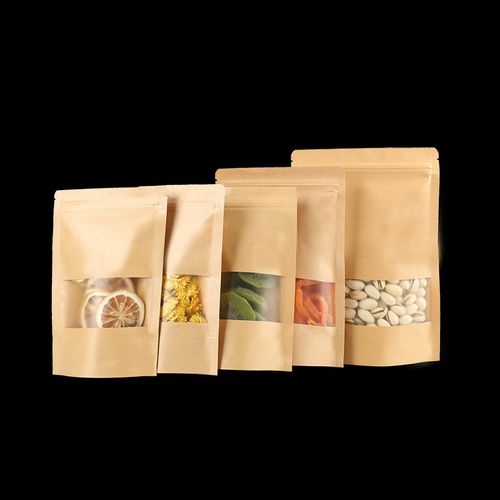 100个包装袋口袋密封红枣瓜子茶叶食品包装开窗食品包礼品袋
