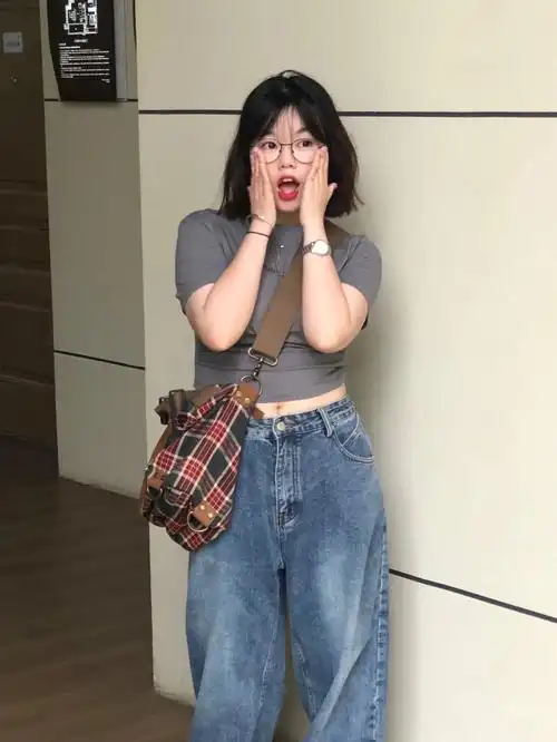 155110斤微胖穿搭第一次尝试辣妹风