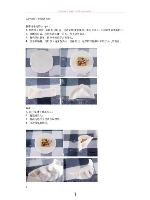 饺子五种包法图解步骤劳动教育课课件素材