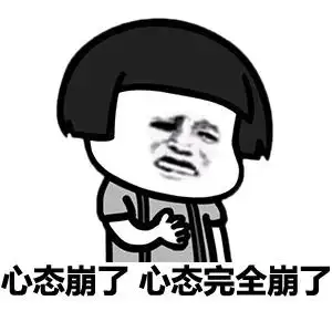心态崩了心态完全崩了