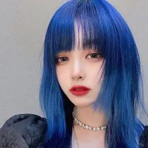 色清水打蜡膏头发酸性护理染发剂灰色闷青色打蜡雾蓝song30339128