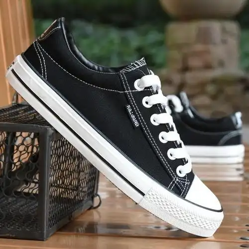 qma新款春秋季白色帆布鞋男韩版休闲鞋透气板鞋子低帮布鞋学生球鞋男