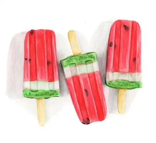 【驴大萌彩铅教程186】西瓜味的冰棍