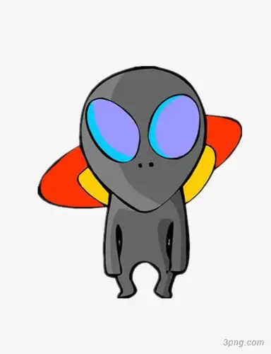 疲惫的外星人png素材透明免抠图片动植人物